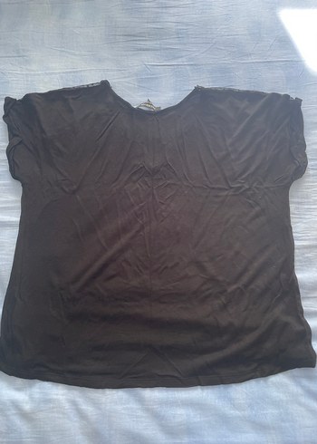 İpekyol Siyah V Yakalı Kadın tişört Orijinal Ürün - Görsel 4