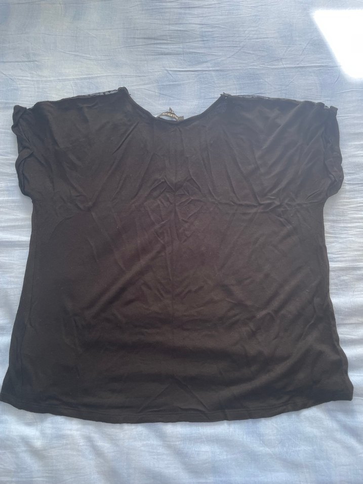 İpekyol Siyah V Yakalı Kadın tişört Orijinal Ürün - Görsel 4