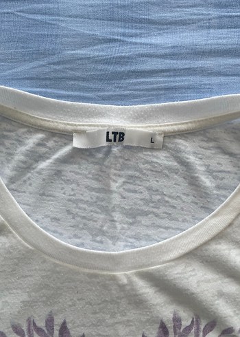 LTB Baskılı Beyaz Bohem Kadın Tişört Orijinal Ürün - Görsel 2