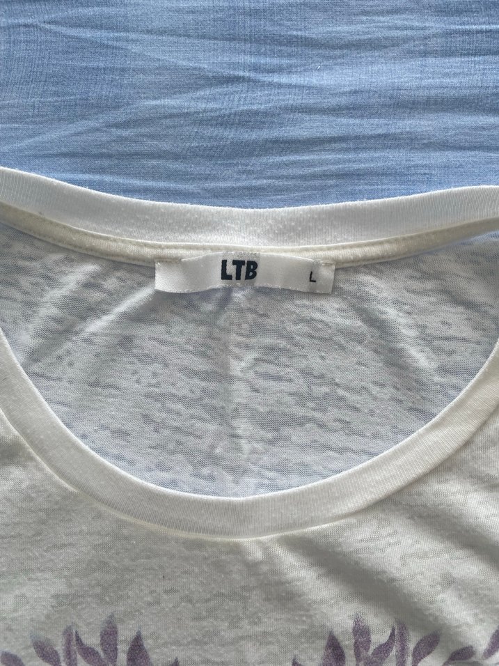 LTB Baskılı Beyaz Bohem Kadın Tişört Orijinal Ürün - Görsel 2