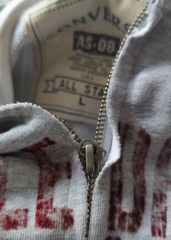 Gri Fermuarlı Sweatshirt - Görsel 2