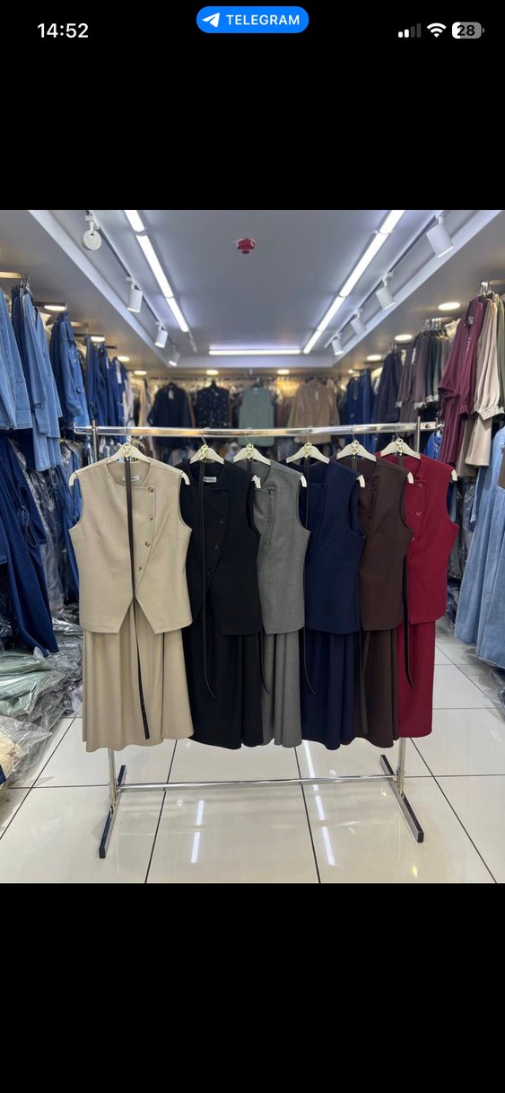 Kadın Kolsuz Yelekli Etek Takım - Görsel 2