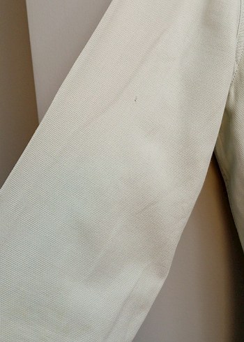 Bej Keten Erkek Gömlek, Düğmeli, Uzun Kollu - Görsel 4