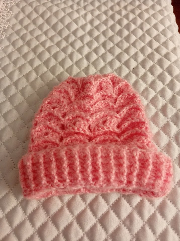 Pembe Örgü bebek Bere - Görsel 2