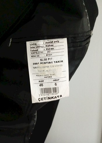 Siyah Erkek Ofis Takım Ceketi, Normal Kesim - Görsel 6