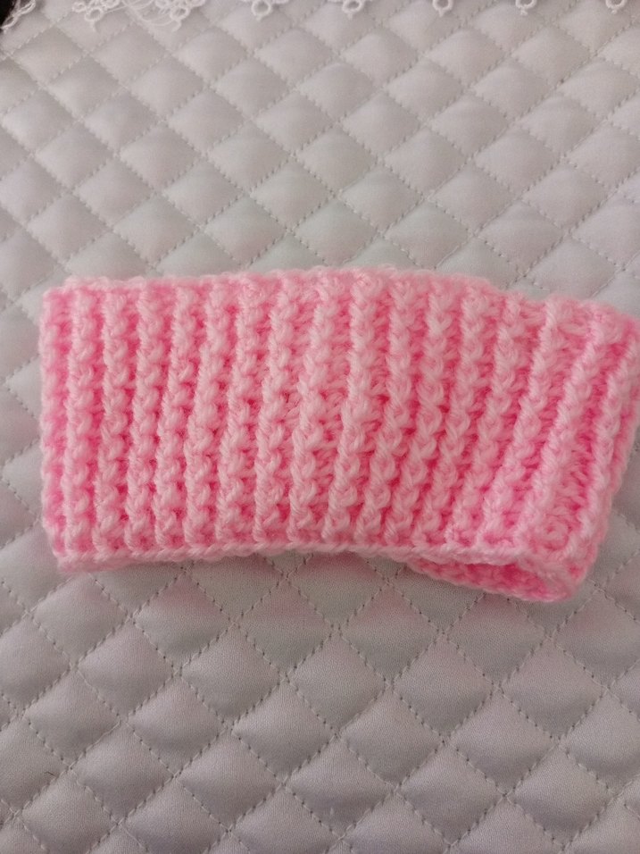 İnci Detaylı Pembe Örgü Saç Bandı - Görsel 2