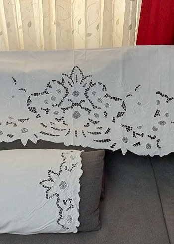 beyaz iş delik işi takım - Görsel 3