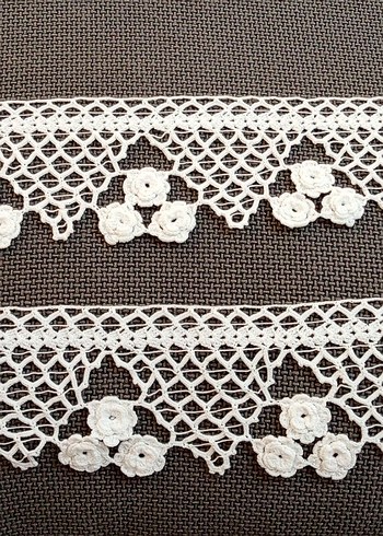 beyaz tek kişilik dantel çarşaf kenarı - Görsel 2
