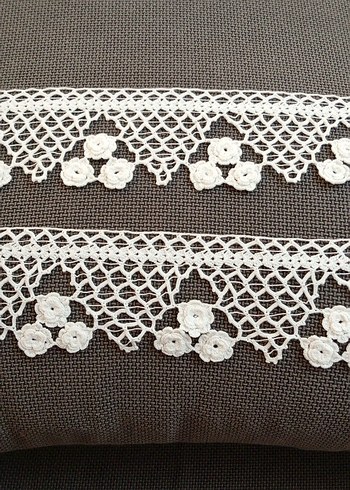 beyaz tek kişilik dantel çarşaf kenarı - Görsel 3