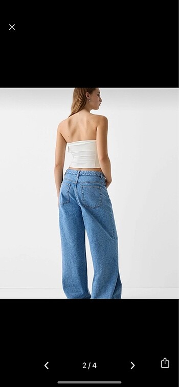 Bershka Katlanmış kenarlı saten top