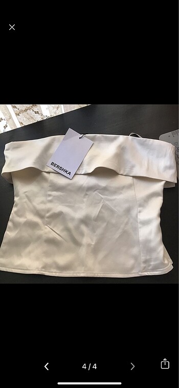 xs Beden beyaz Renk Katlanmış kenarlı saten top