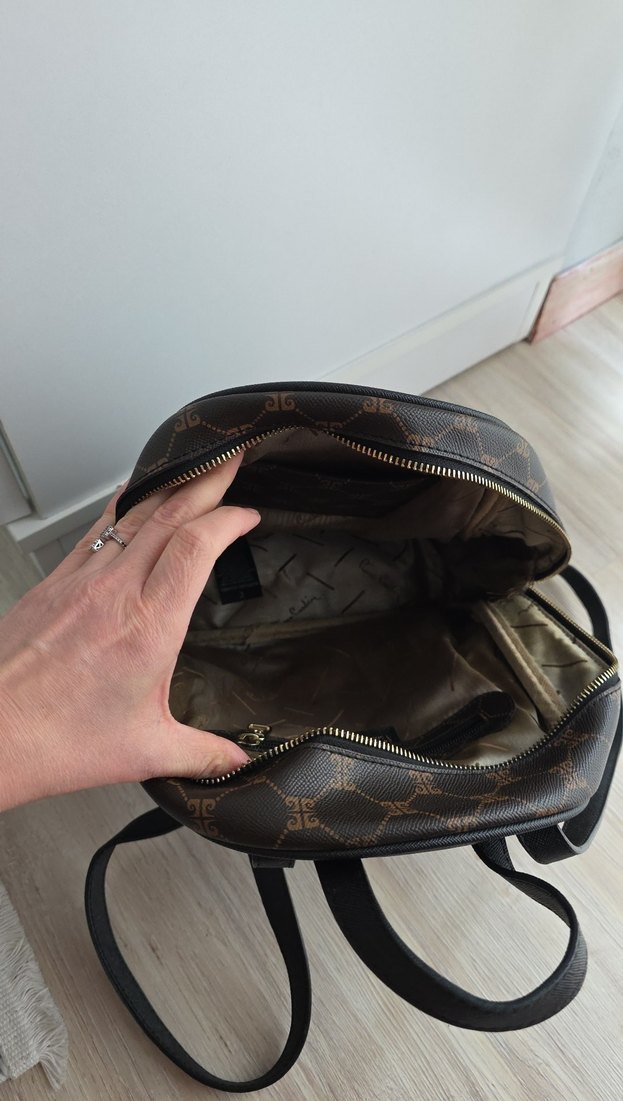 Klasik Zarif Kahverengi Deri Sırt Çantası - Görsel 3