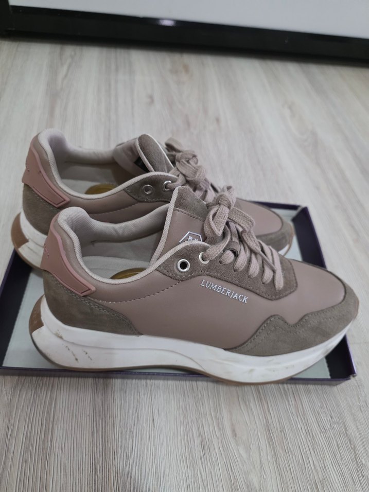 Vizon Bağcıklı Kadın Spor Ayakkabı - Görsel 4