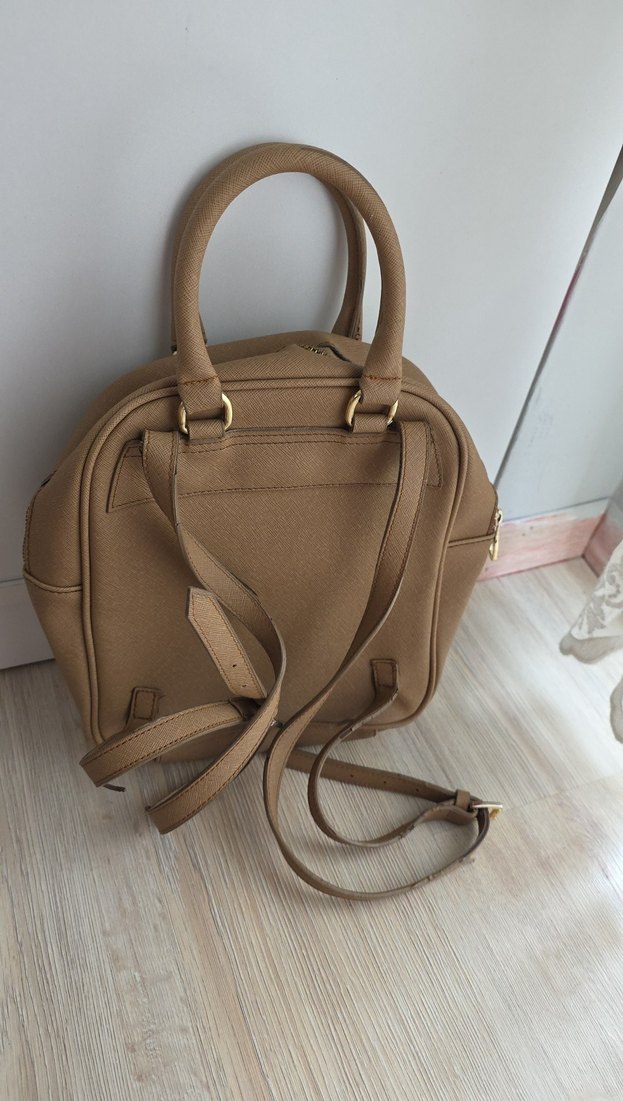 Bej Deri Kadın El Çantası sırt c
çantası - Görsel 3