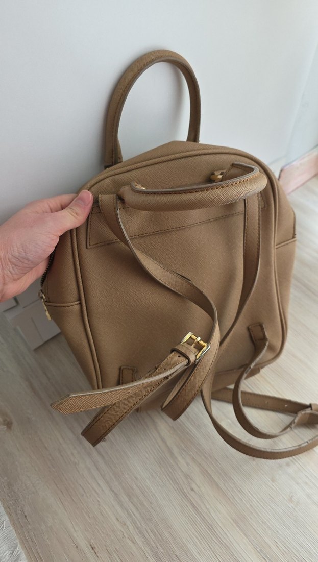 Bej Deri Kadın El Çantası sırt c
çantası - Görsel 5