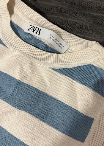Zara Çizgili Kolsuz Crop Top - Görsel 3