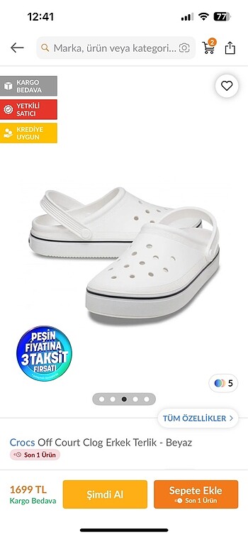 Crocs Orjinal beyaz unisex crocs