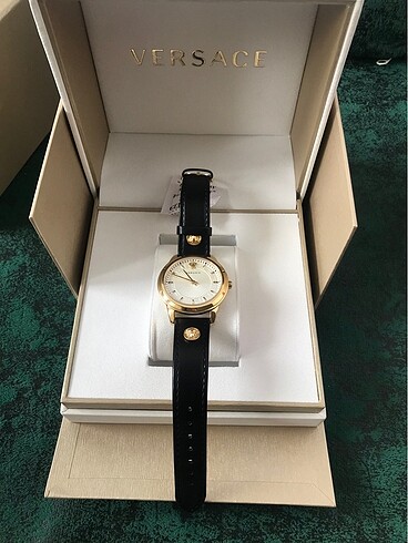 Versace siyah kordon saat