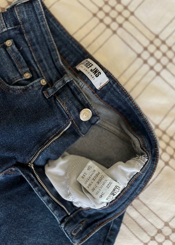 Kadın Lacivert Denim Normal Boy Jean - Görsel 3