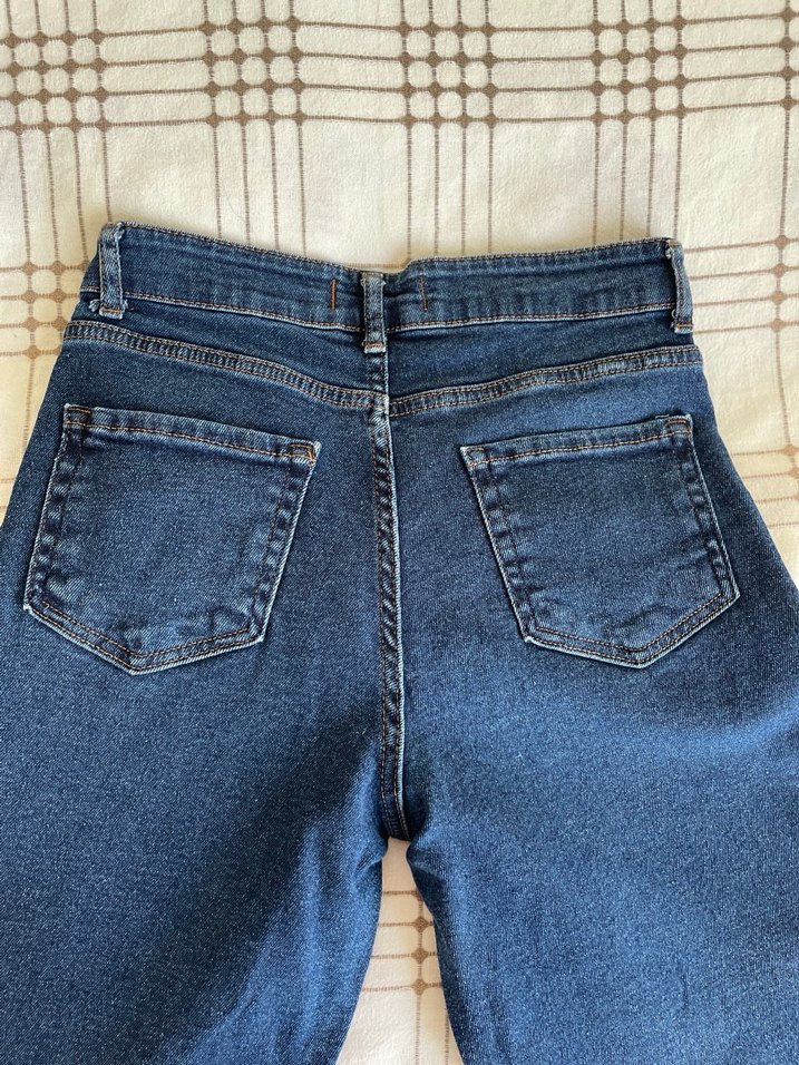 Kadın Lacivert Denim Normal Boy Jean - Görsel 2