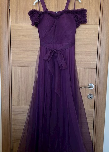 Mor Fırfırlı Elbise - Görsel 2
