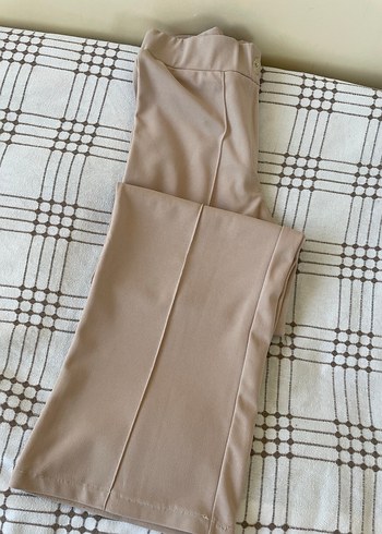 Bej Kumaş Kadın Pantolon - Görsel 2