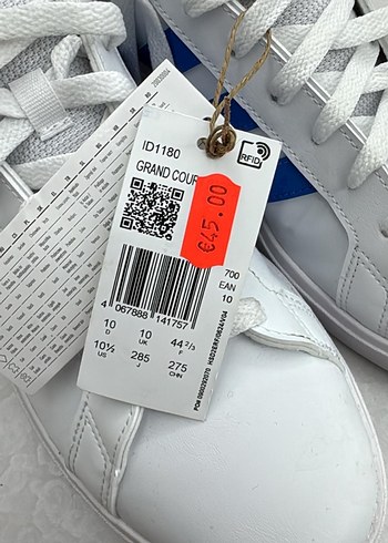 Beyaz Adidas Çizgili Bağcıklı Spor Ayakkabı - Görsel 3