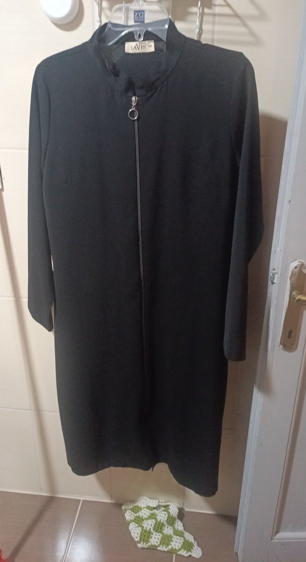 Uzun Siyah Hamile Kabanı - Görsel 2