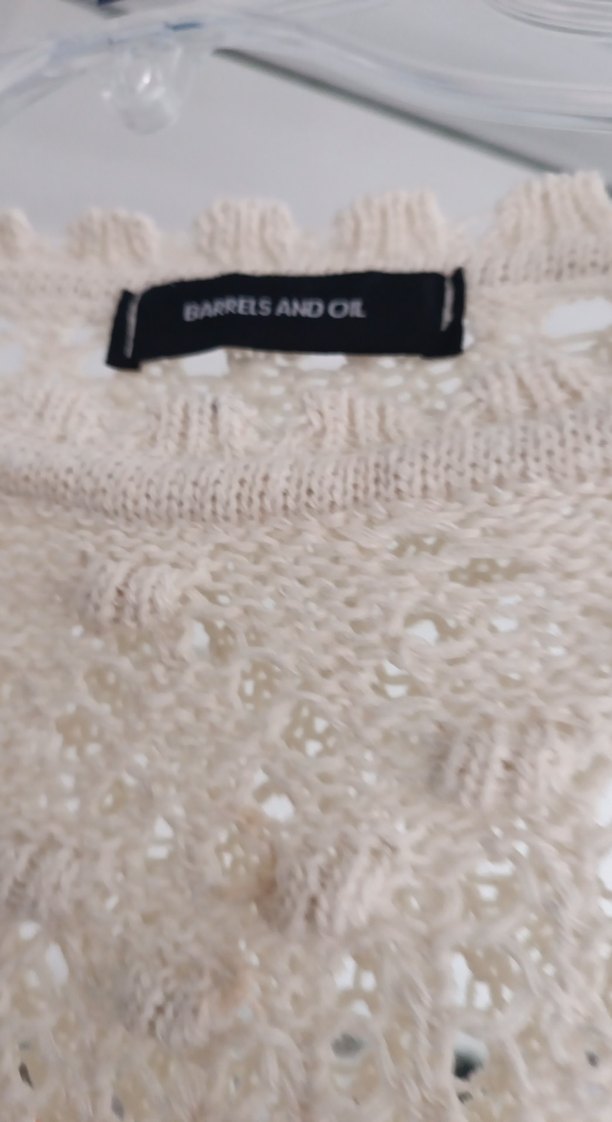 Bohem Beyaz Örgü Kadın Kazak - Görsel 3