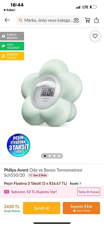 Philips Avent thermometre