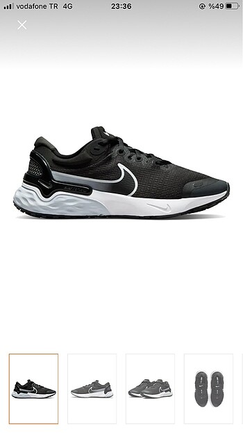 37,5 Beden siyah Renk Nike spor ayakkabı