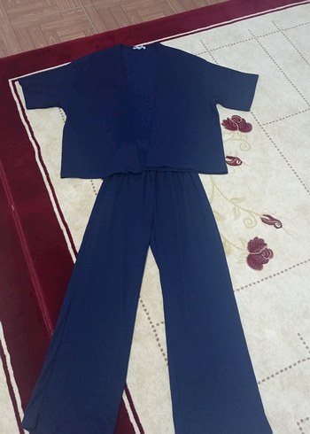 m Beden lacivert Renk Lacivert gofre ikili Kimono takım