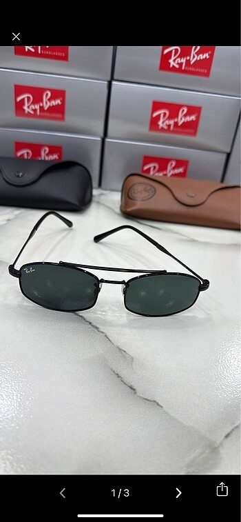 ORJINAL RAYBAN GEOMETRİK METAL BLACK