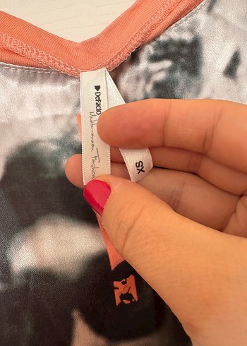 xs Beden turuncu Renk Baskılı Kolsuz Tişört
