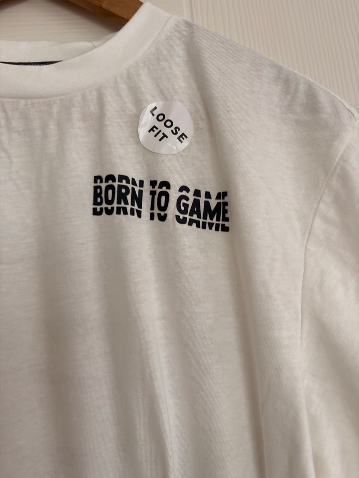 Beyaz Baskılı Kısa Kollu tshirt - Görsel 2