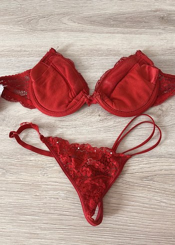 Kırmızı Nakışlı Bohem Sütyen Takımı - Görsel 2