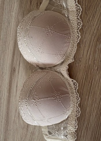Nakışlı Bej Bohem Straplez Sütyen - Görsel 2