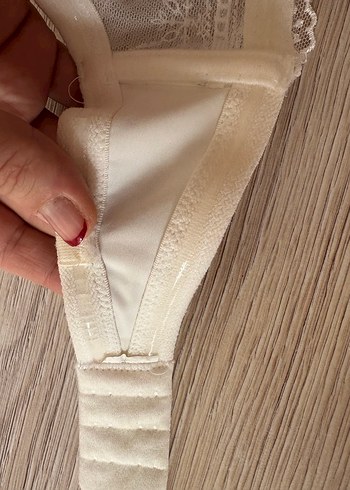 Nakışlı Bej Bohem Straplez Sütyen - Görsel 4