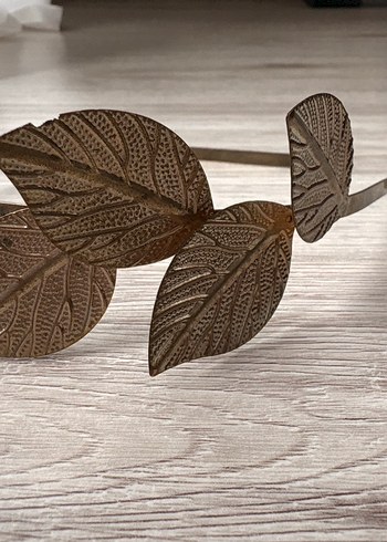 Yeşil Parlak Boncuklu ve Yapraklı Saç Tokası Seti - Görsel 4