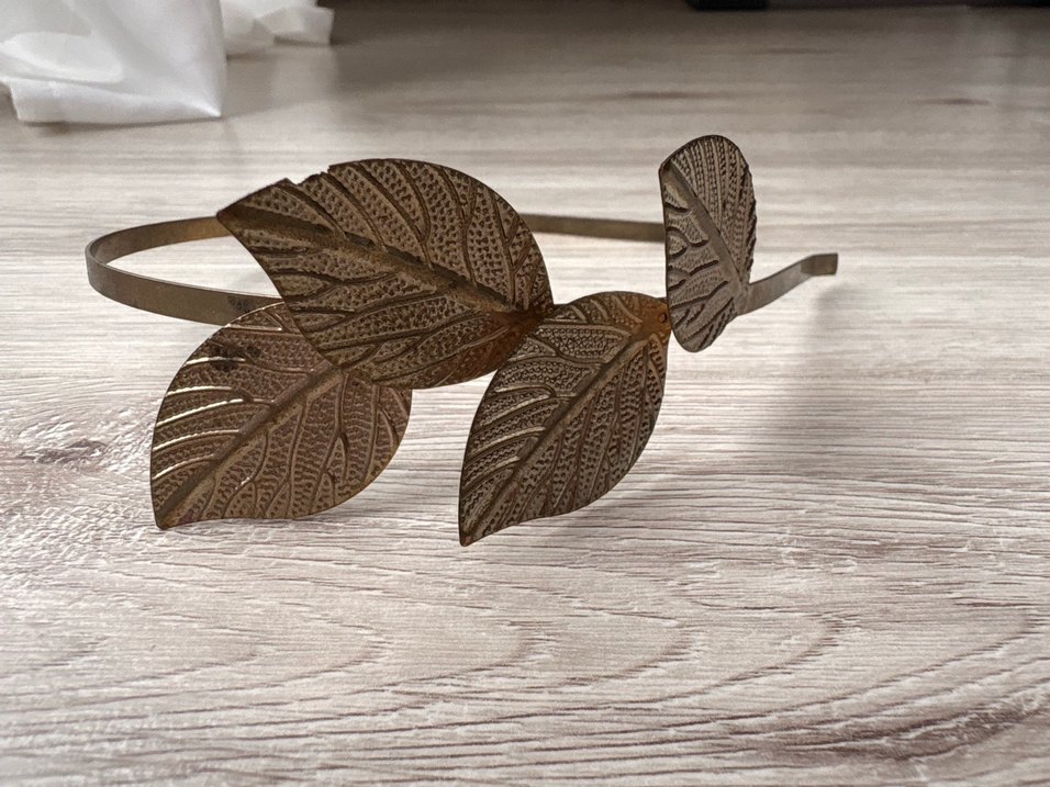 Yeşil Parlak Boncuklu ve Yapraklı Saç Tokası Seti - Görsel 4