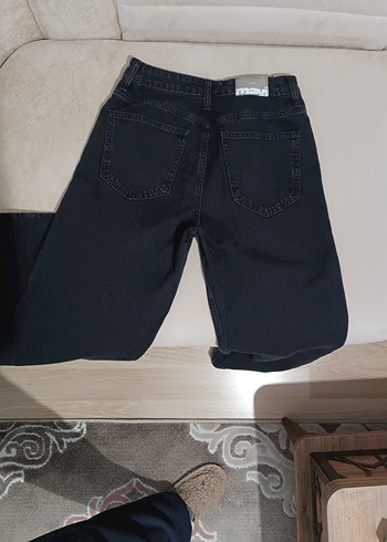 Siyah Midi Kadın Denim Jean - Görsel 2