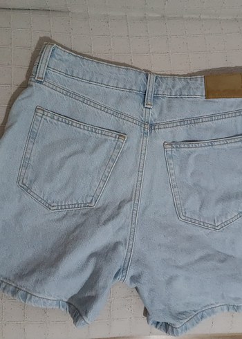 Kadın Mavi Mini Denim Şort - Görsel 2