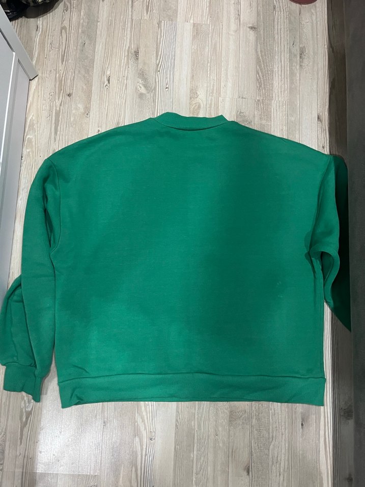 Yeşil Oxford Baskılı Kadın Sweatshirt - Görsel 2