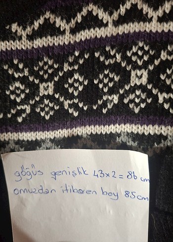 Siyah Gri Örme Midi Elbise - Görsel 4