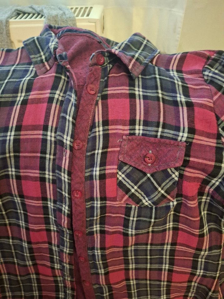 Pembe Ekose Desenli Kadın Gömlek - Görsel 2