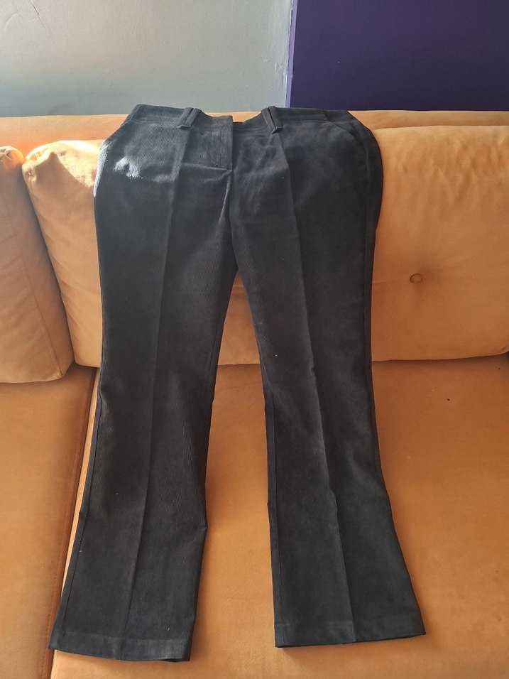 Kahverengi Süet Kadın Kumaş Pantolon - Görsel 2