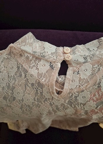 Nakışlı Dantel Uzun Kollu Bohem Bluz - Görsel 3