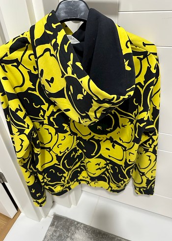 H&M marka Smiley Sarı Kapüşonlu 12-14 yaş Sweatshirt - Görsel 2