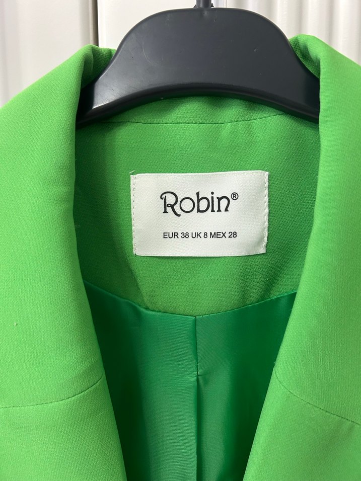 Yeşil Düğmeli Kadın Blazer Ceket - Görsel 3