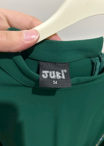 Düğmeli Yeşil Hamile Bluzu, Kısa Kollu, Midi Boy - Görsel 3